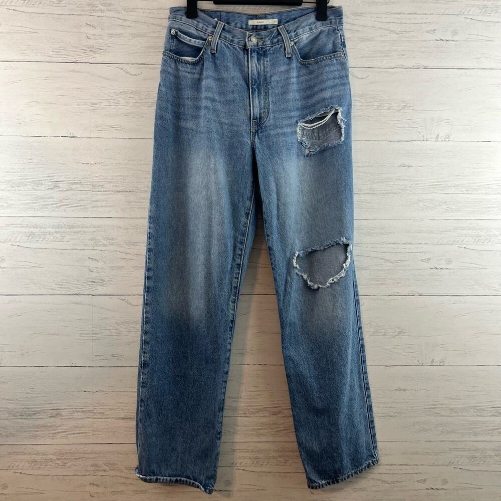 Levi's 94 Baggy Distressed Wide‎ Leg Loose Fit Jeans Size 29